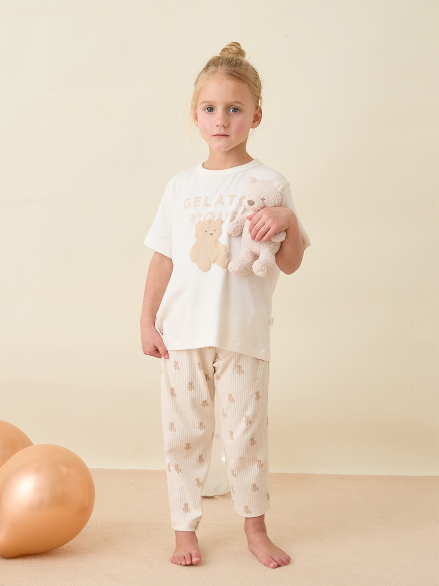 KIDS】ぬいぐるみ柄ロングパンツ(カットソー＆Tシャツ)｜ルームウェア