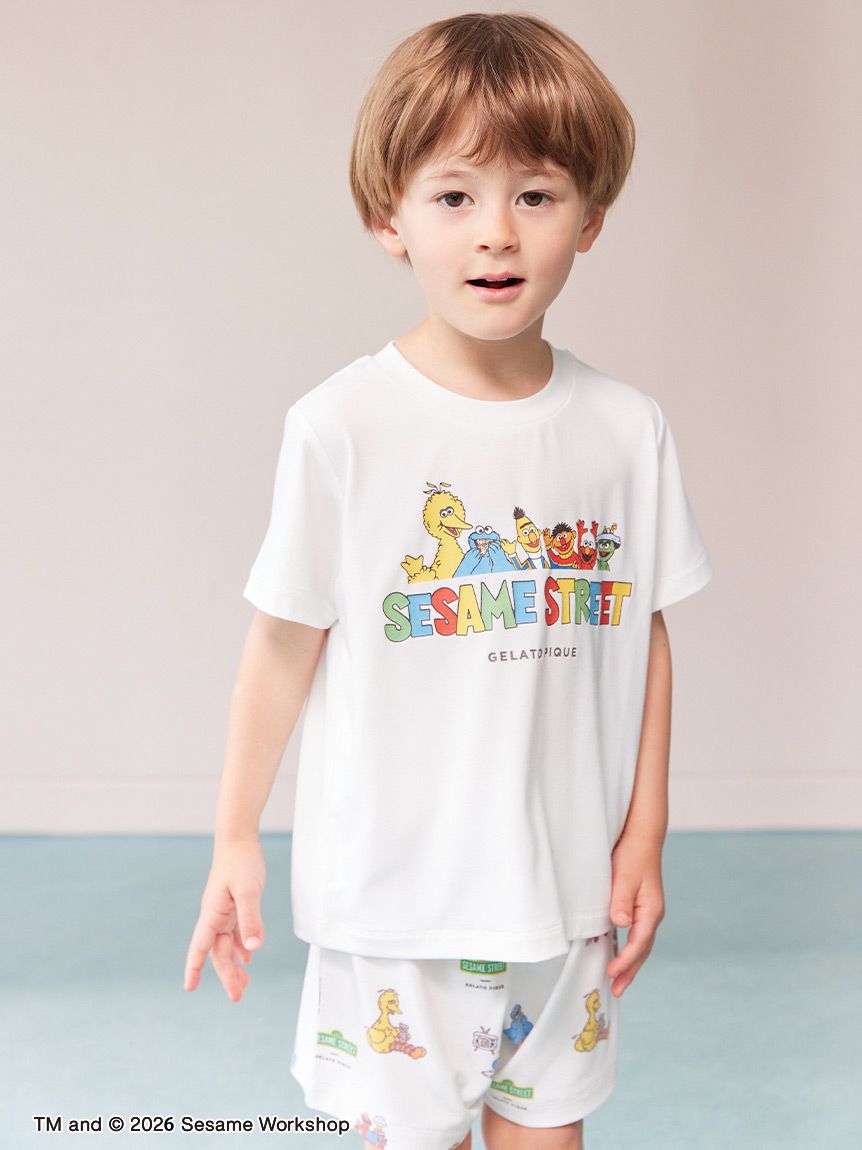 SESAME STREET】【KIDS】総柄ショートパンツ(ショートパンツ)｜ルーム