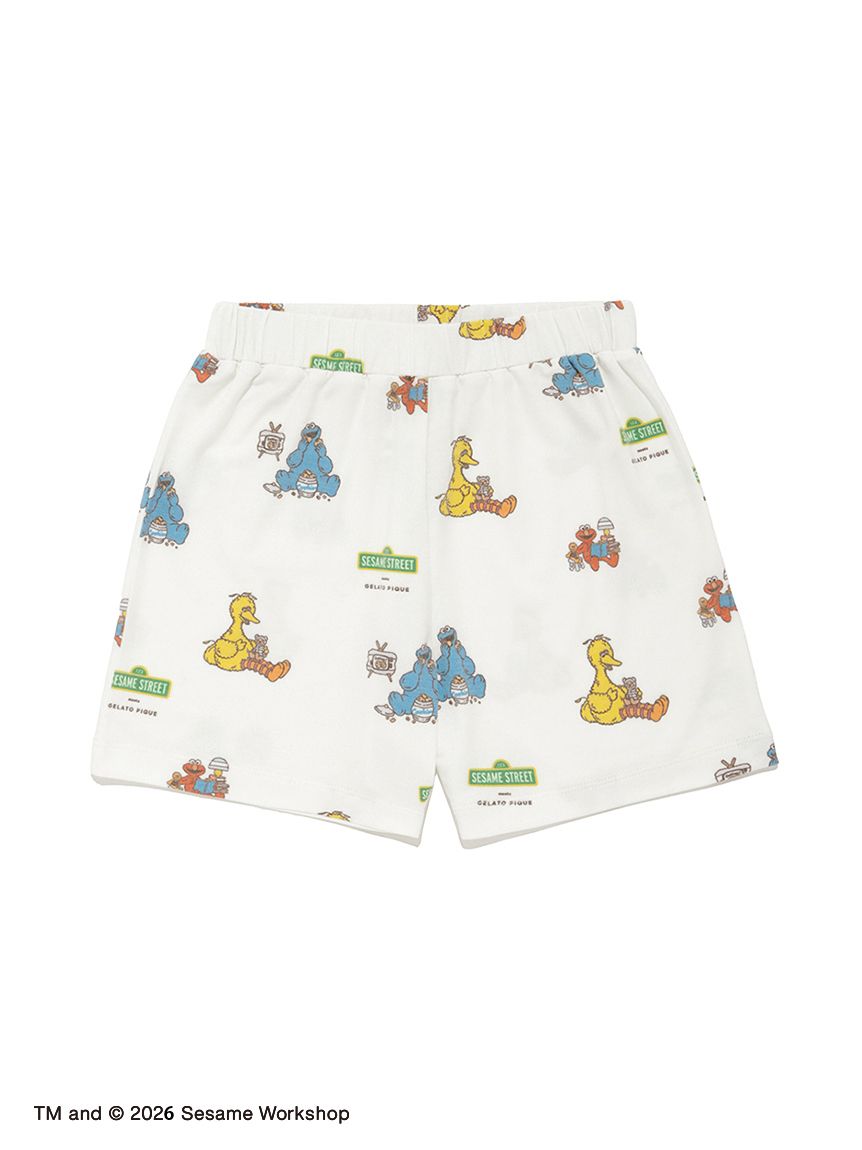 SESAME STREET】【KIDS】総柄ショートパンツ(ショートパンツ)｜ルーム