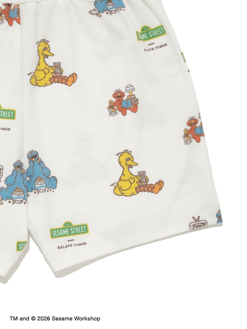 SESAME STREET】【KIDS】総柄ショートパンツ(ショートパンツ)｜ルーム