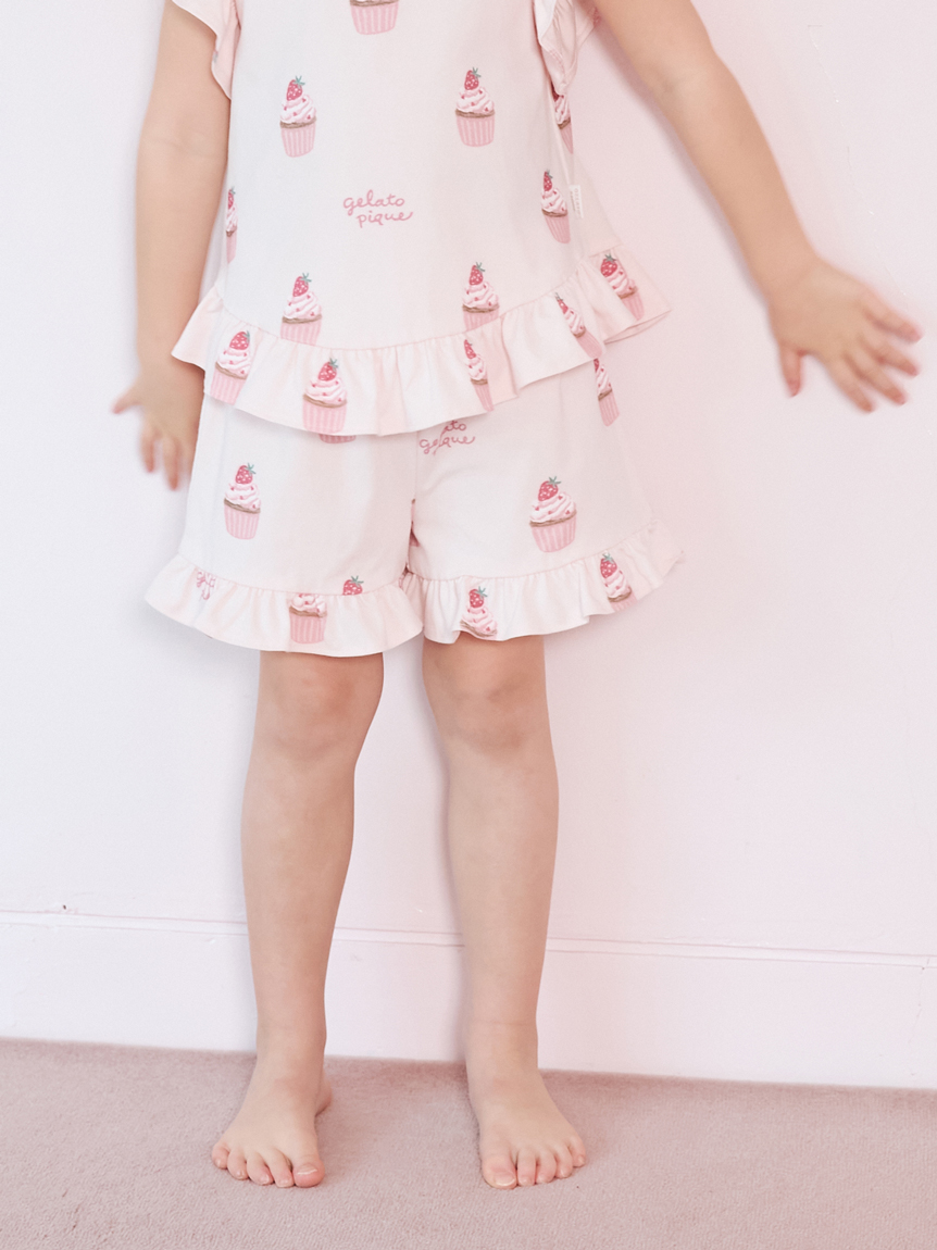 KIDS】カップケーキ柄ショートパンツ(ショートパンツ)｜ルームウェア