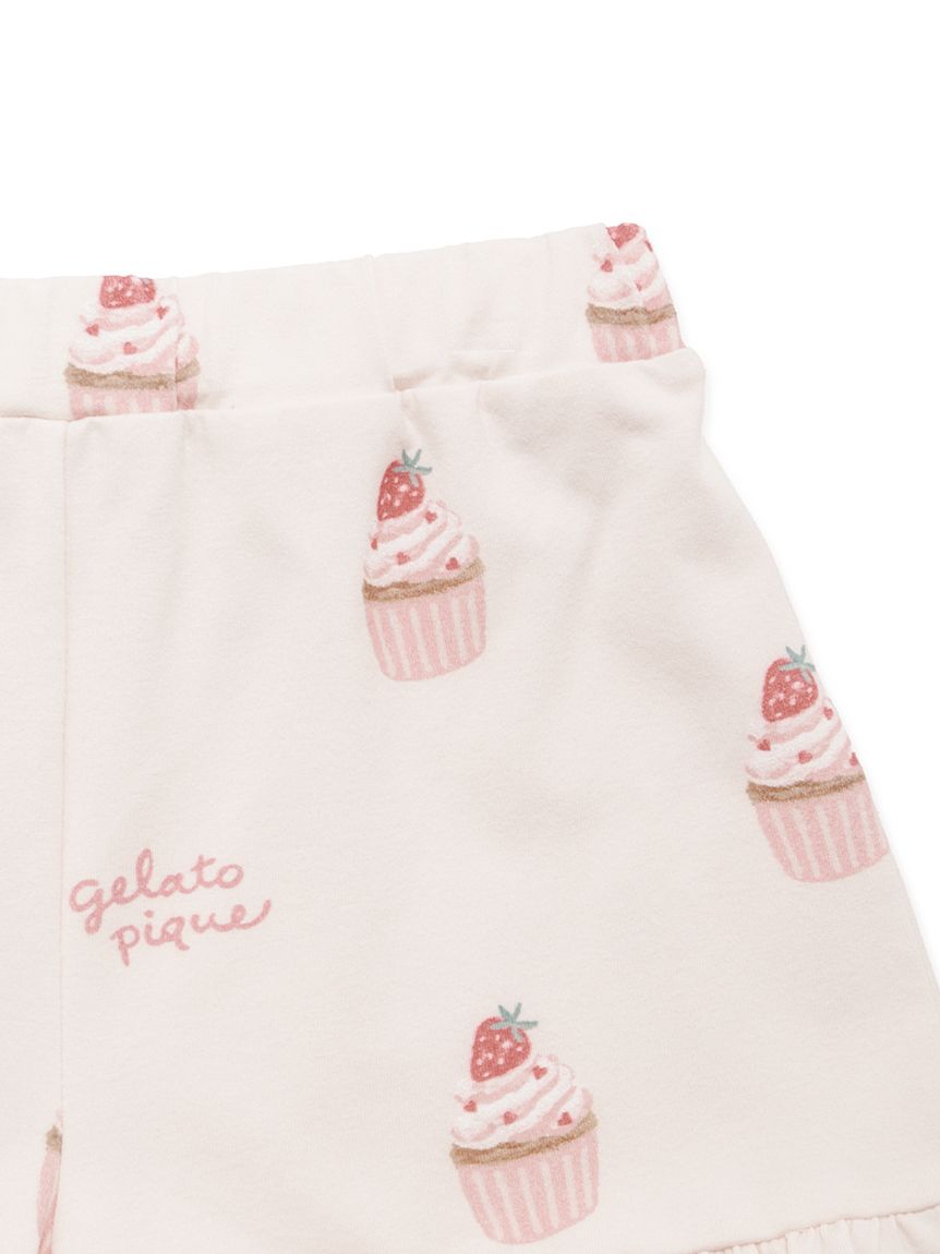 【新品タグ付き】ジェラートピケカップケーキプルオーバー&チェック柄ショートパンツ gelato pique｜ロゴプルオーバー&チェックショートパンツセット