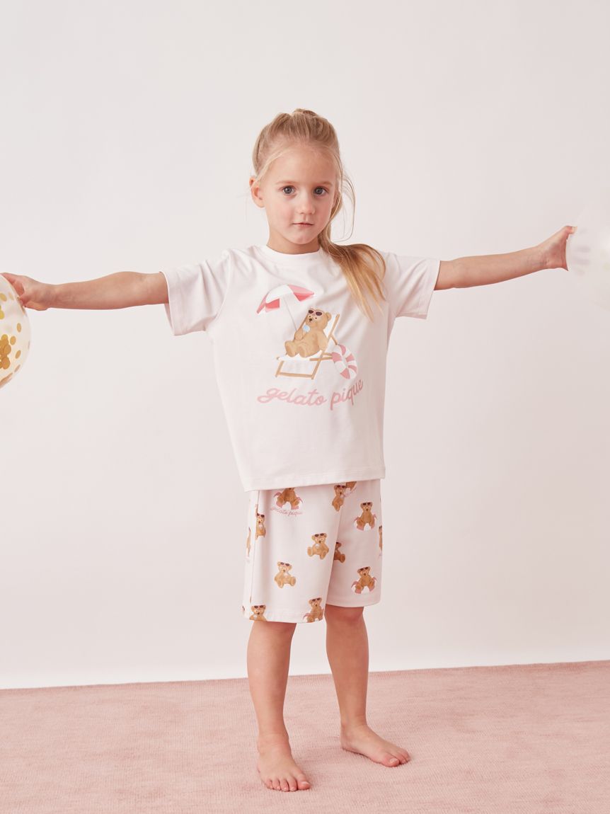 KIDS】【接触冷感】サマーベア柄ショートパンツ(ショートパンツ