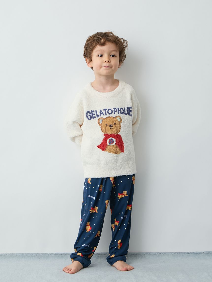 KIDS】【抗菌防臭】ヒーローベア柄ロングパンツ(ロングパンツ)｜ルーム