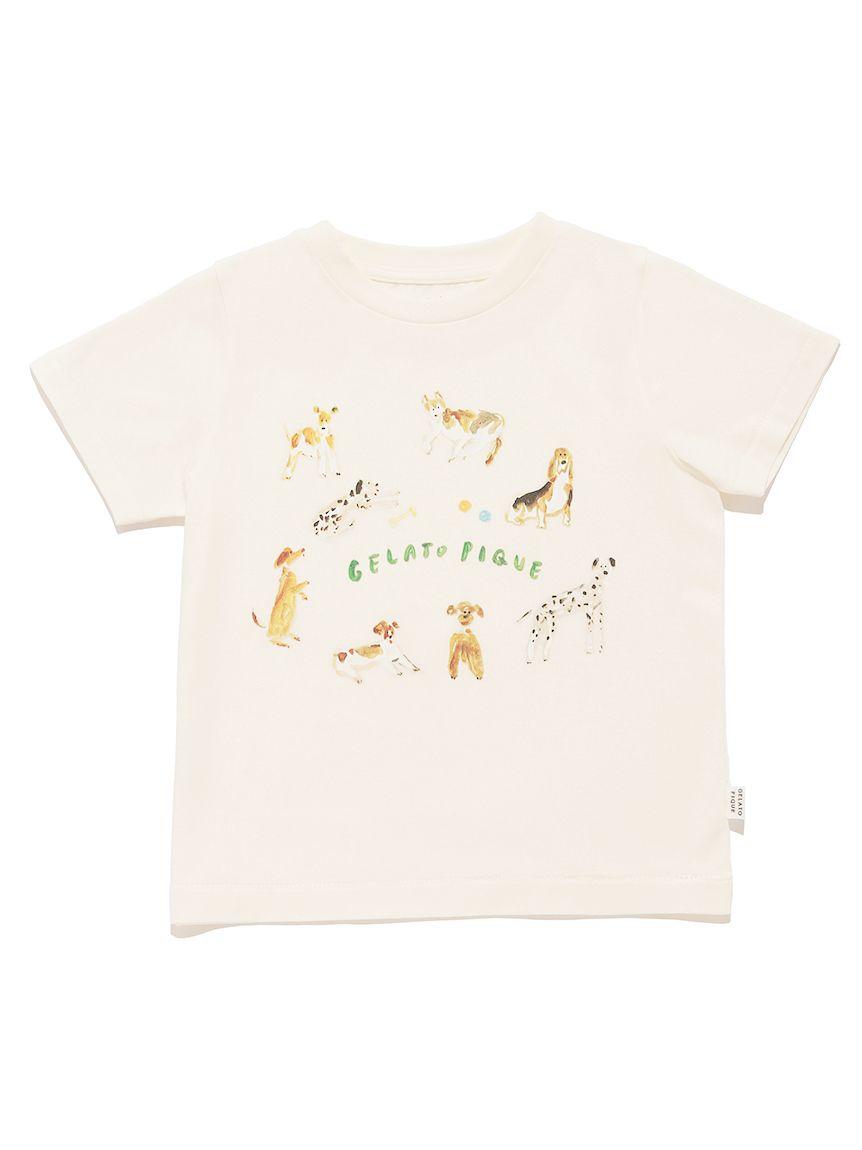【ヒラノトシユキ】【KIDS】DOGワンポイントTシャツ | PKCT242438