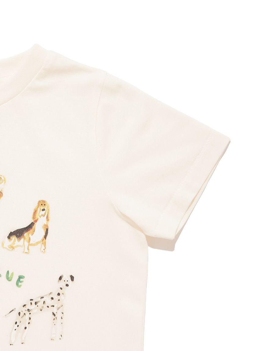 【接触冷感】【ヒラノトシユキ】【KIDS】DOGワンポイントTシャツ | PKCT242438