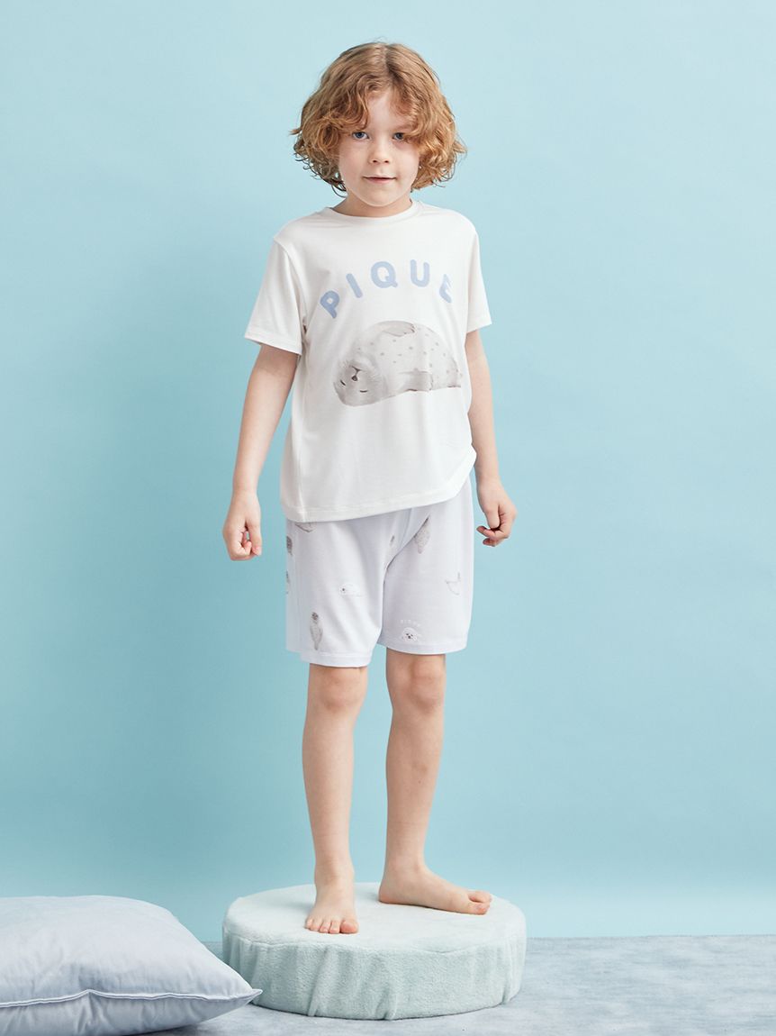 HOMME】【接触冷感】あざらしワンポイントTシャツ(カットソー・T