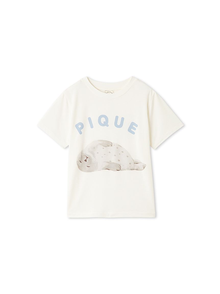 KIDS】【接触冷感】あざらしワンポイントTシャツ(カットソー＆T