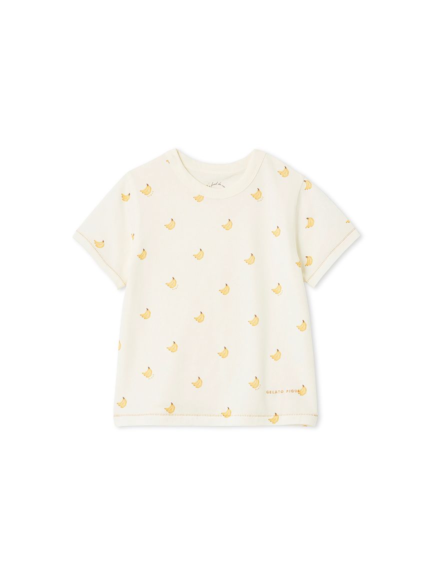 KIDS】バナナ柄Tシャツ(カットソー＆Tシャツ)｜ルームウェア
