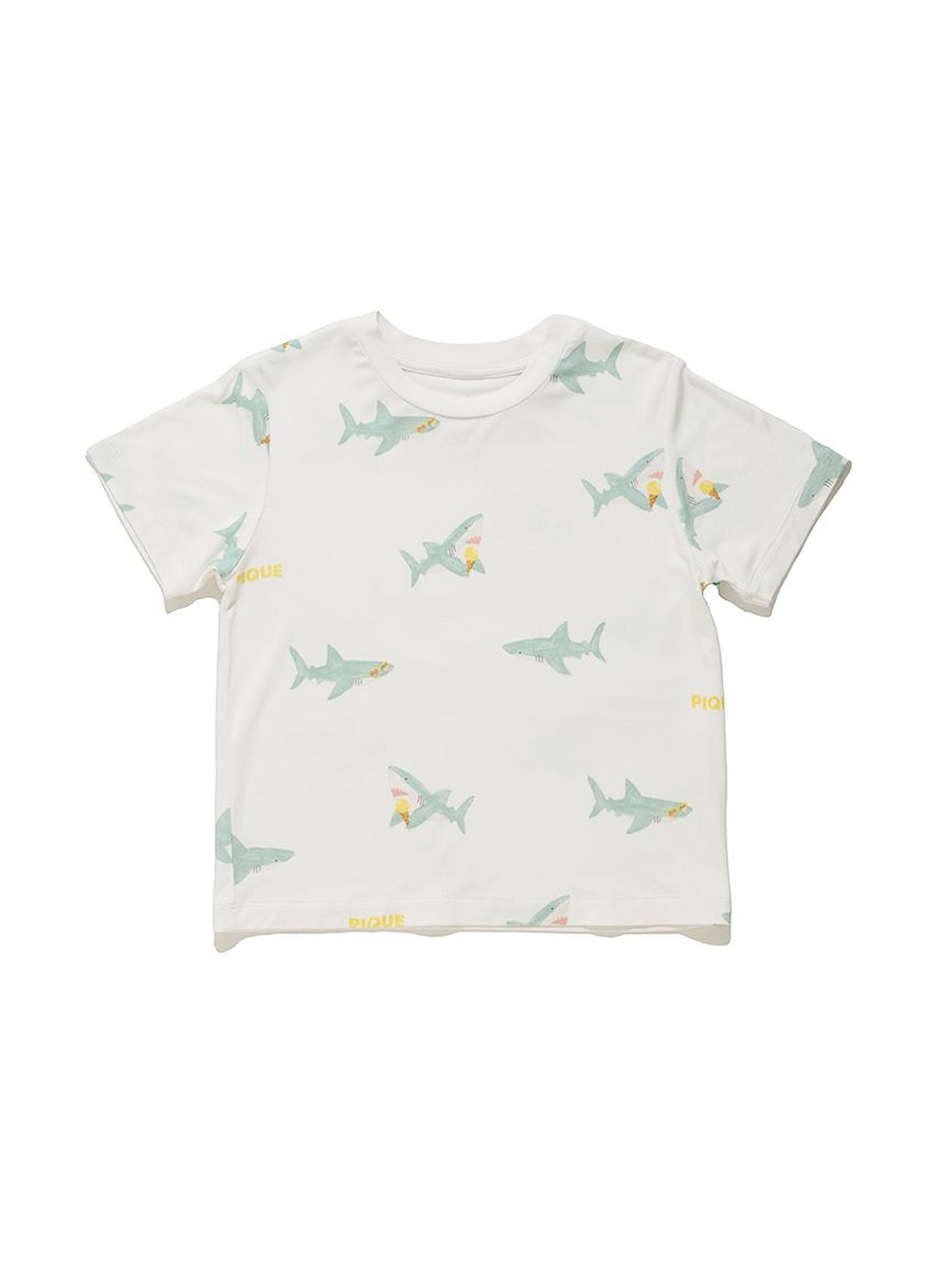 KIDS】【接触冷感】SHARK柄Tシャツ(カットソー＆Tシャツ