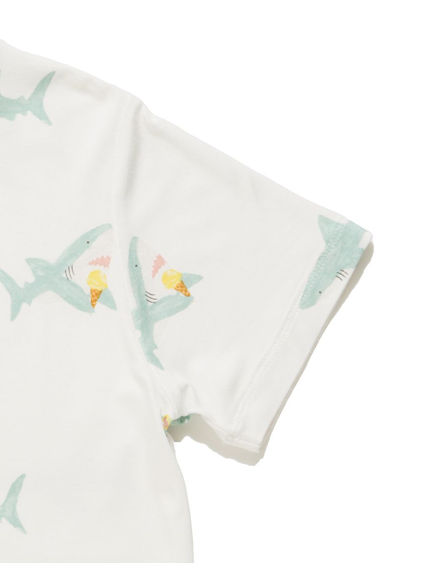 KIDS】【接触冷感】SHARK柄Tシャツ(カットソー＆Tシャツ