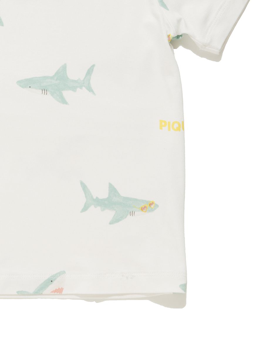 KIDS】【接触冷感】SHARK柄Tシャツ(カットソー＆Tシャツ