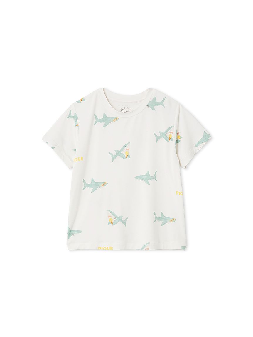 KIDS】【接触冷感】SHARK柄Tシャツ(カットソー＆Tシャツ