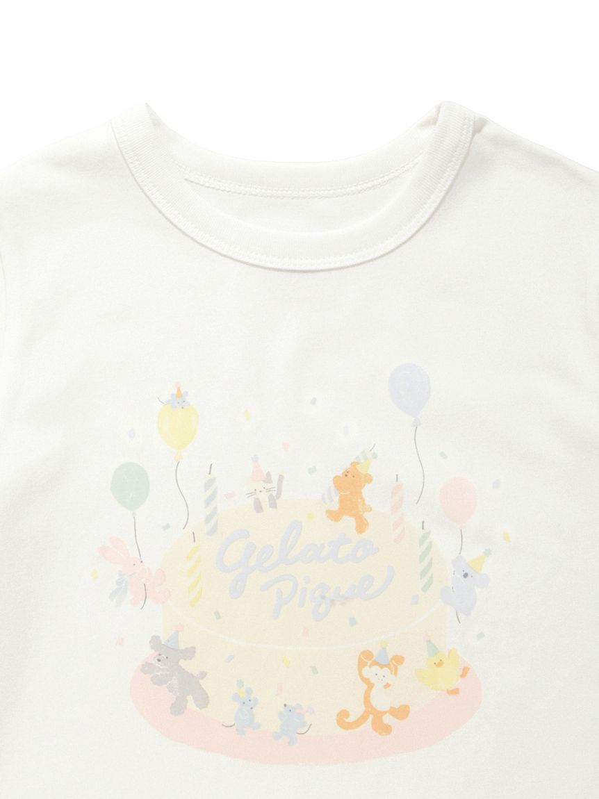 GELATO PIQUE キャラクターTシャツ ホワイト HOMME】ジェラートピケロゴプリントTシャツ(カットソー・Tシャツ