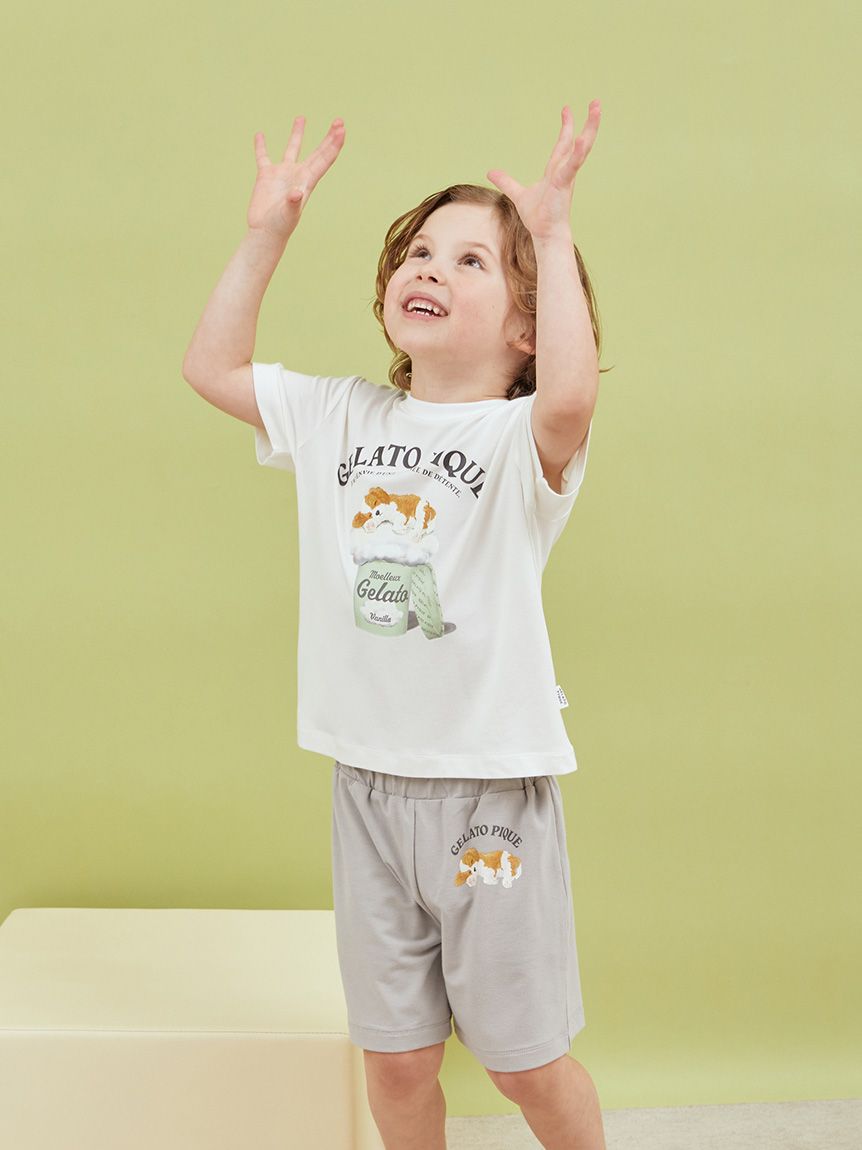 すぐ届く☆gelato pique ルームウェア Tシャツ ギフトにも◎ KIDS】スリーピングドッグTシャツ(カットソー&Tシャツ)|ルーム
