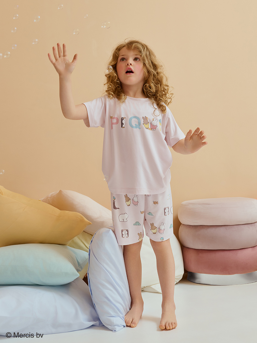 Dick Bruna 接触冷感ワンポイントTシャツ　ジェラートピケ　ミッフィー Dick Bruna】【接触冷感】ワンポイントTシャツ(カットソー・T