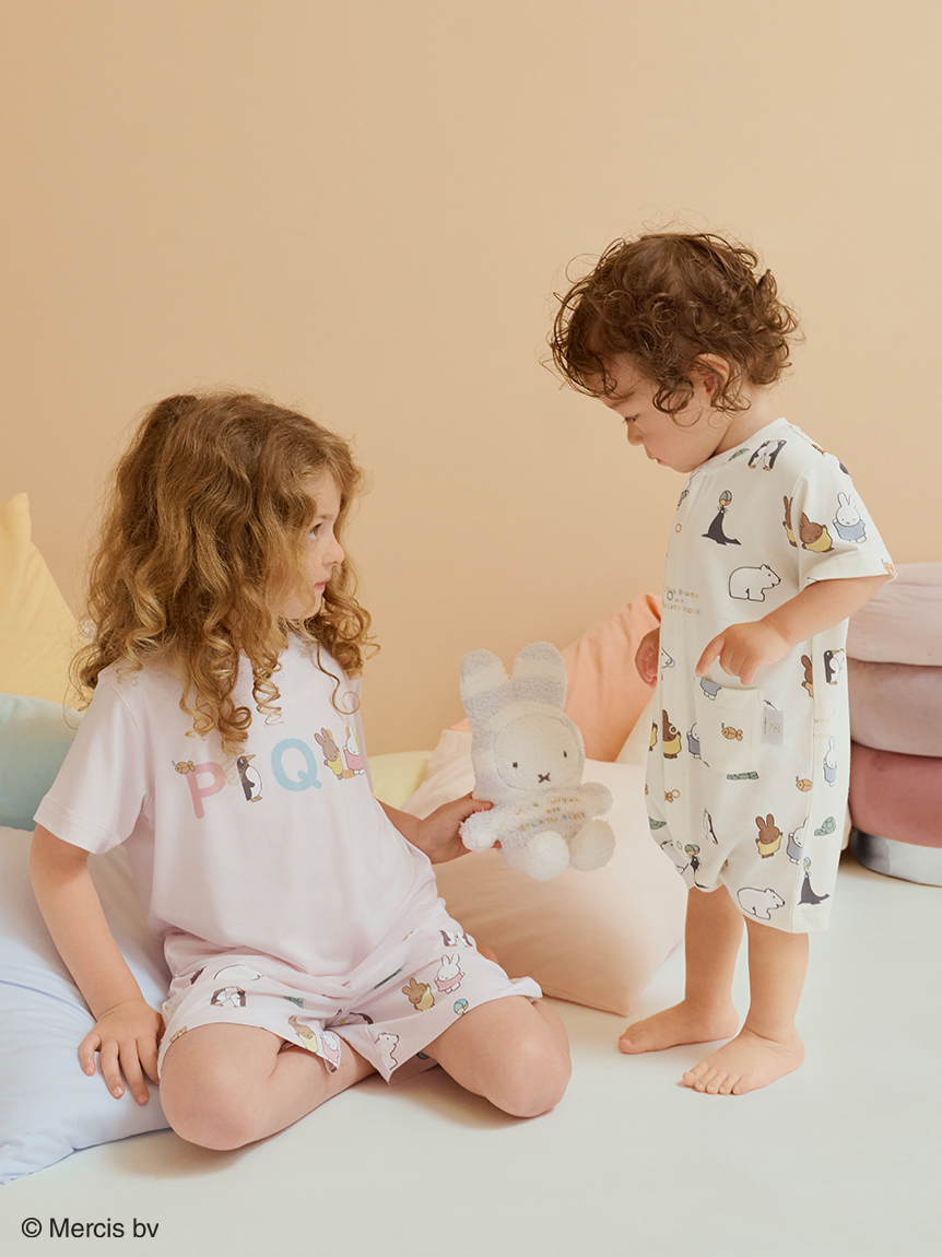 ジェラートピケ　接触冷感　Dick Bruna Tシャツ　ピンク　ミッフィー Dick Bruna】【接触冷感】ワンポイントTシャツ(カットソー・T
