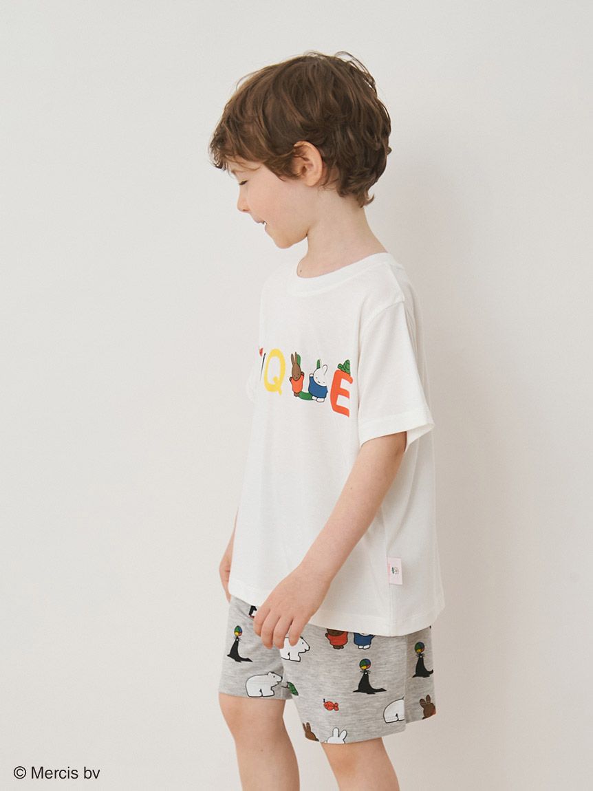接触冷感　Dick Bruna ワンポイントTシャツ&ショートパンツ　ピンク 接触冷感 Dick Bruna ワンポイントTシャツ&ショートパンツ