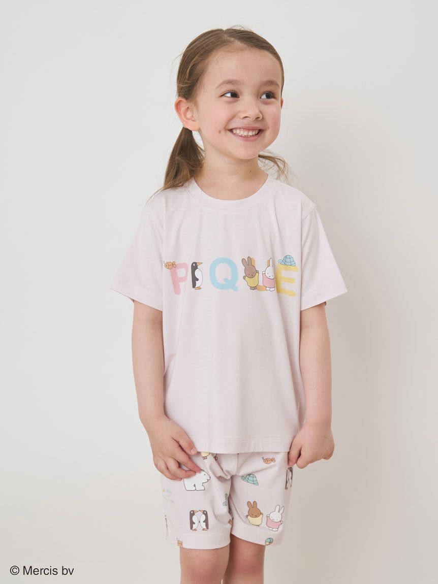 ジェラートピケ　接触冷感　ミッフィー　ワンポイントTシャツ Dick Bruna】【接触冷感】ワンポイントTシャツ(カットソー・T
