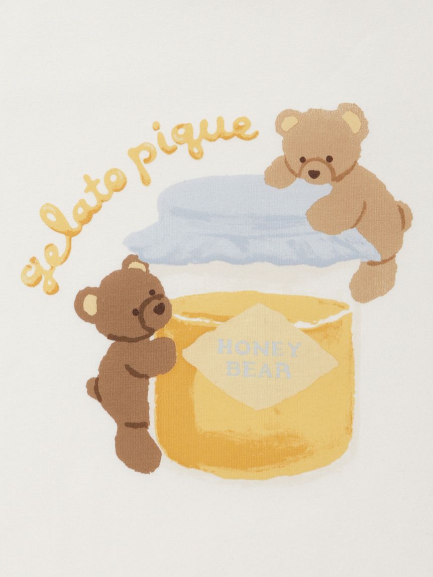 KIDS】はちみつベア柄ワンポイントTシャツ(カットソー＆Tシャツ