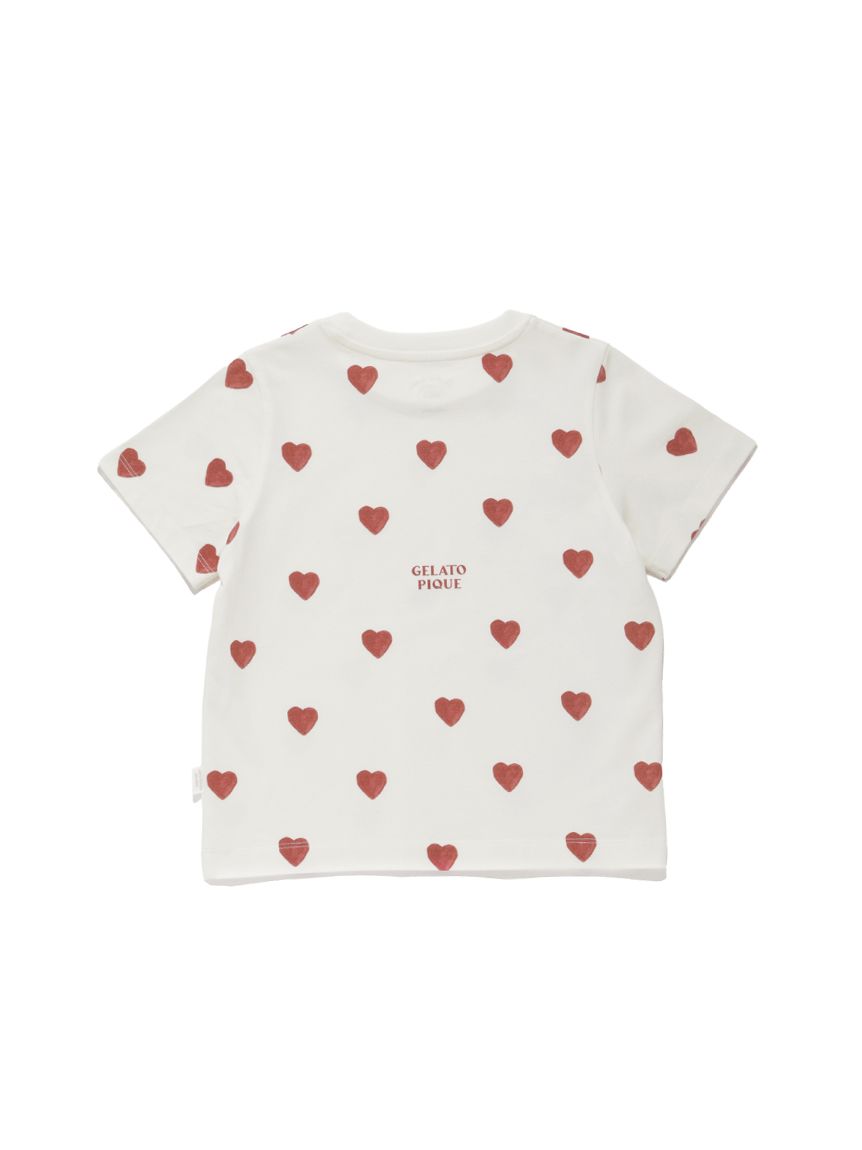 KIDS】ハート柄Tシャツ(カットソー＆Tシャツ)｜ルームウェア