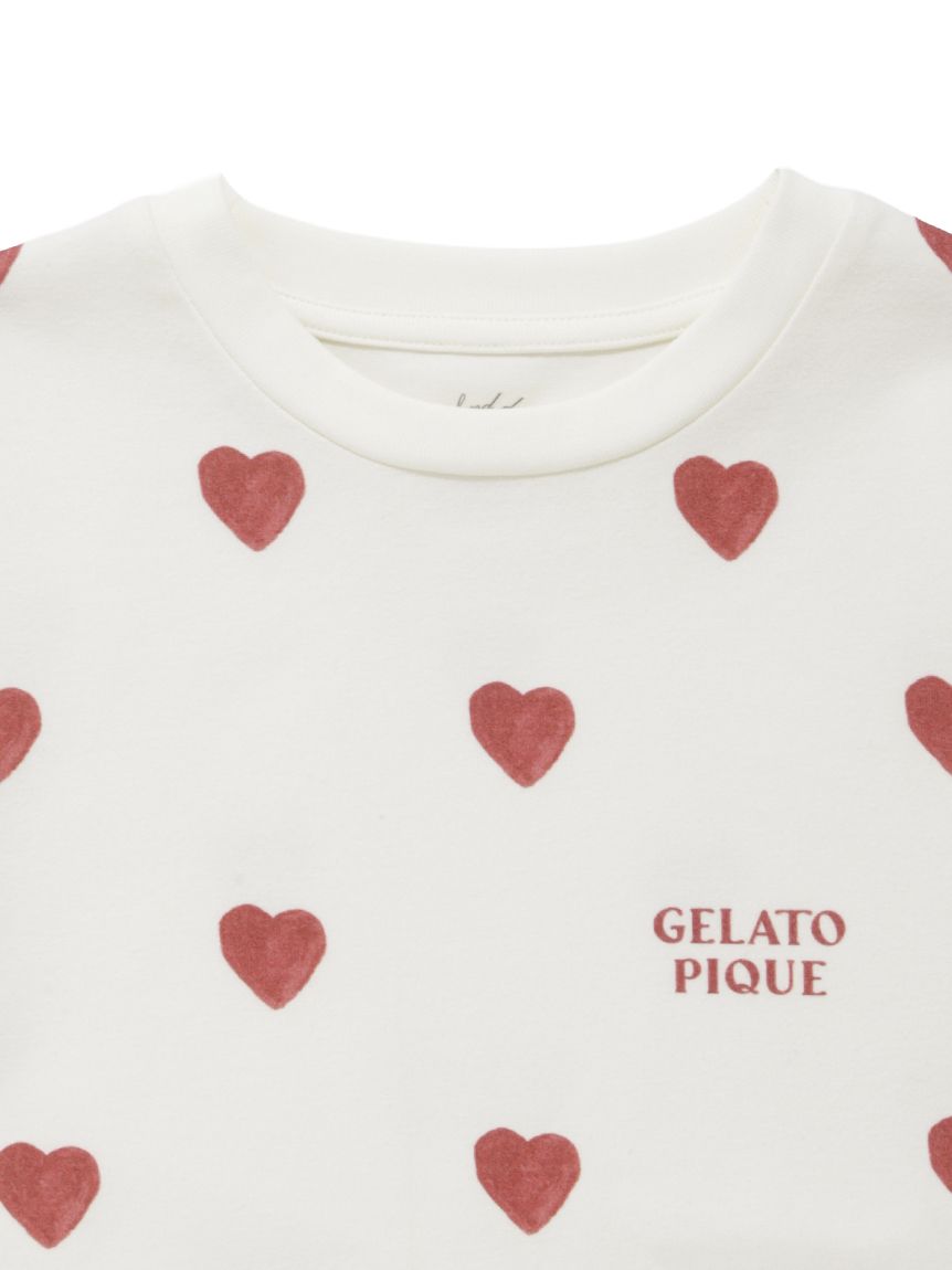 新品・タグ付き！　ｇｅｌａｔｏ ｐｉｑｕｅ　Ｋｉｄｓ　ハートモチーフセットアップ 新品・タグ付き！ gelato pique Kids ハート