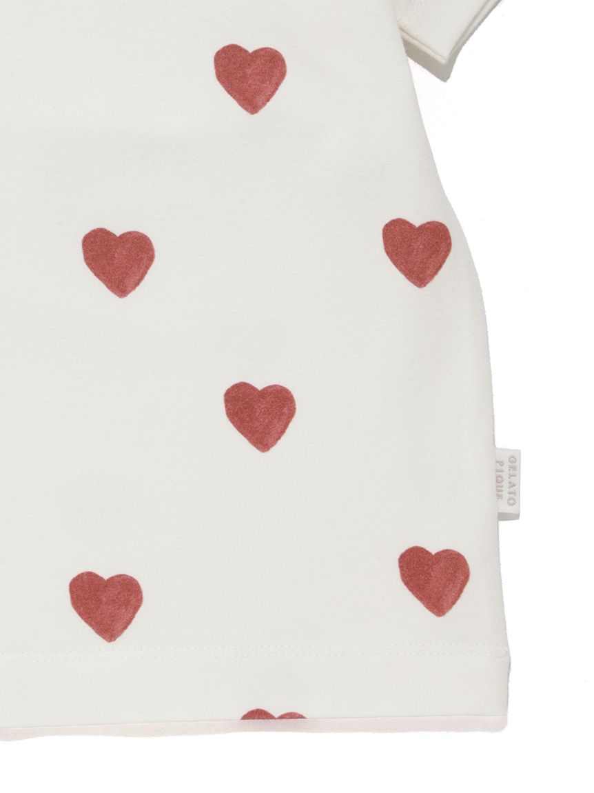 新品・タグ付き！　ｇｅｌａｔｏ ｐｉｑｕｅ　Ｋｉｄｓ　ハートモチーフセットアップ gelato pique（ジェラートピケ）の「【KIDS】ハート柄ワンピース