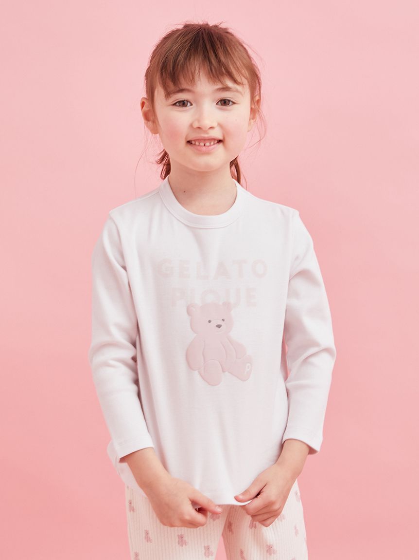 ぴぴページ KIDS】ぬいぐるみワンポイントロンT(カットソー＆Tシャツ