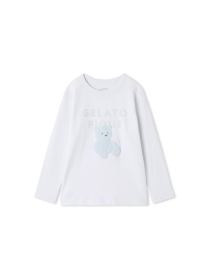 『新品』ジェラートピケ ロンT 80 90 双子 KIDS】ぬいぐるみワンポイントロンT(カットソー&Tシャツ