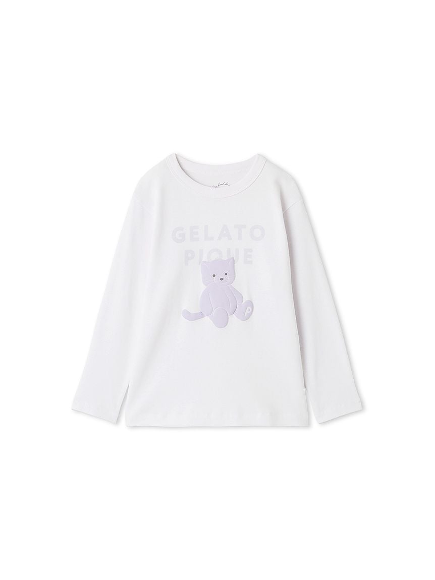 ＊完売品＊gelato pique CAT ワンポイント ロンT グレー ジェラートピケ gelato pique CATワンポイントロンT （GRY