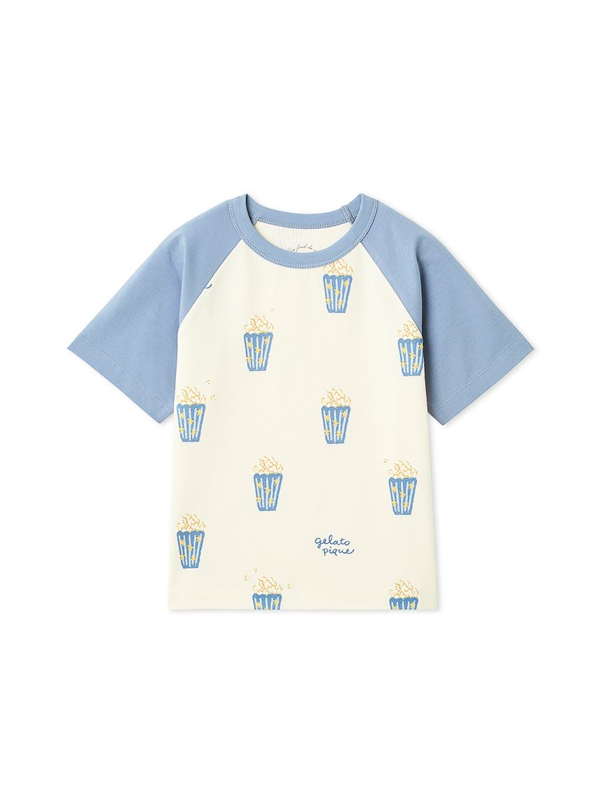 最終値下げ ジェラートピケ ポップコーン柄Tシャツ ショートパンツセット KIDS】ポップコーン柄半袖Tシャツ(カットソー＆Tシャツ)｜ルームウェア