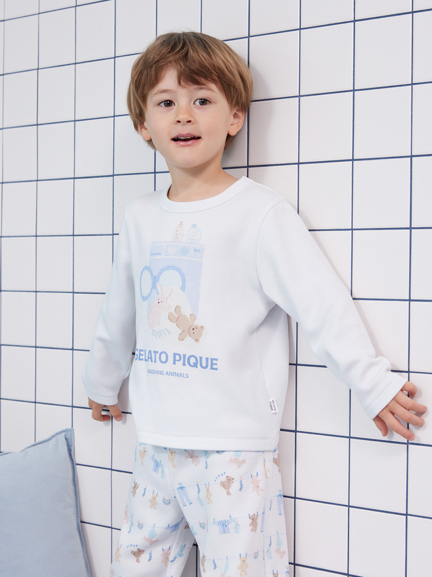 KIDS】ウォッシングアニマルワンポイントロンT(カットソー＆Tシャツ