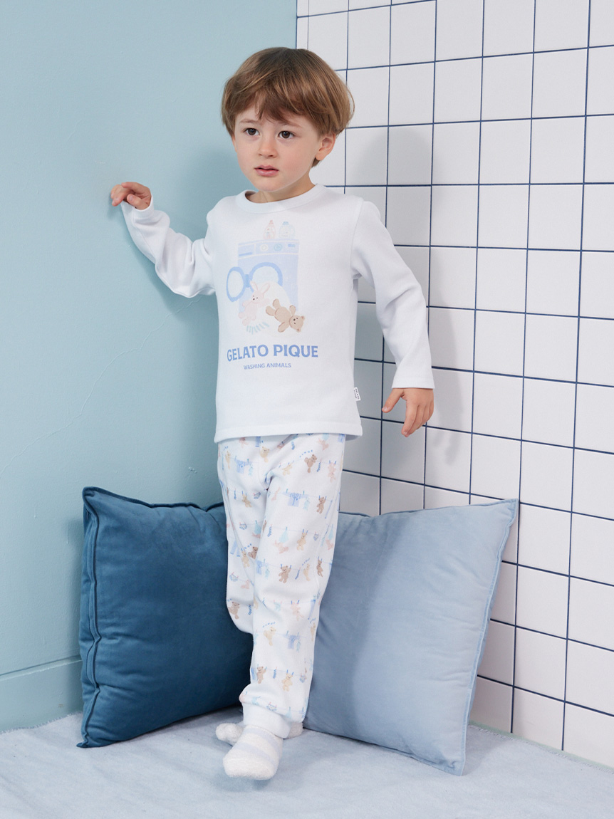 KIDS】ウォッシングアニマルワンポイントロンT(カットソー＆Tシャツ