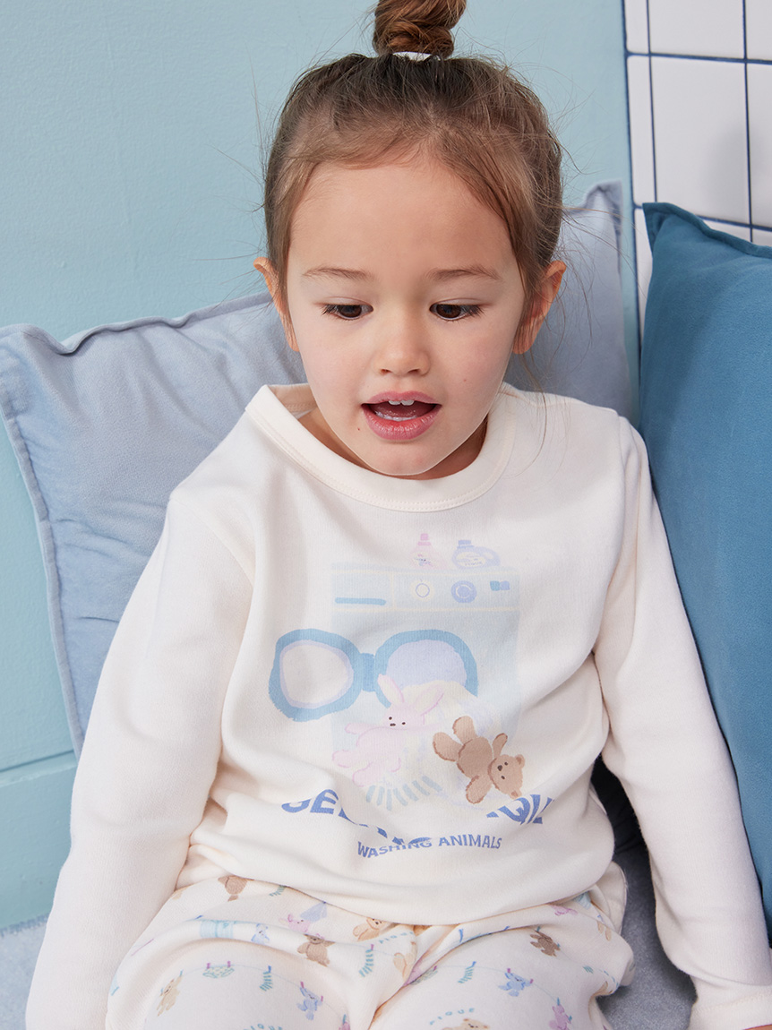 KIDS】ウォッシングアニマルワンポイントロンT(カットソー＆Tシャツ