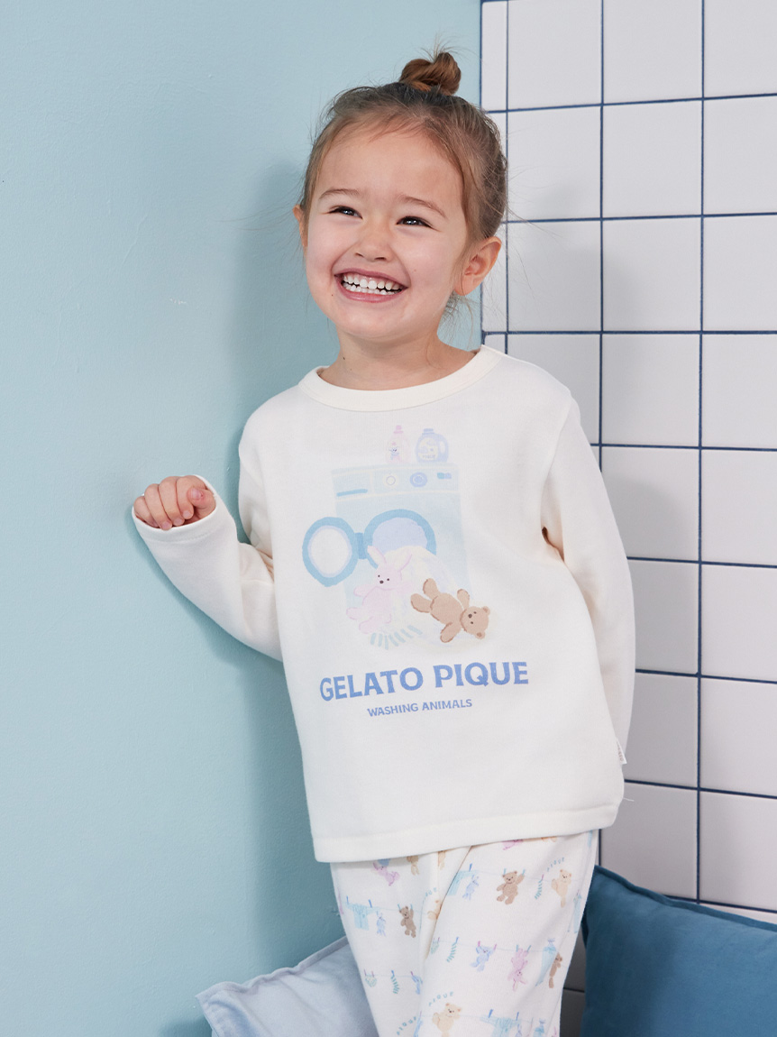 KIDS】ウォッシングアニマルワンポイントロンT(カットソー＆Tシャツ