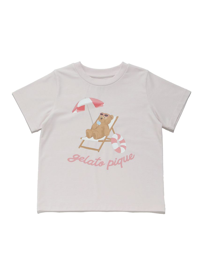KIDS】【接触冷感】サマーベアワンポイントTシャツ(カットソー＆T