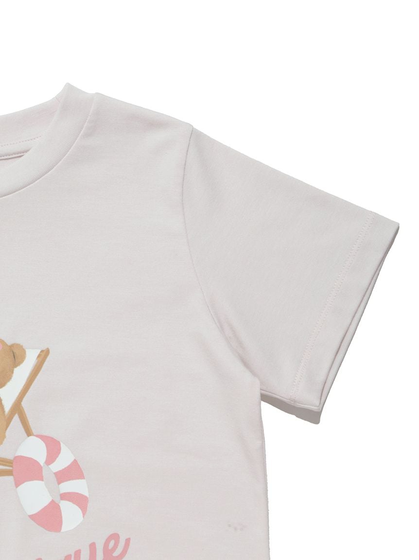 KIDS】【接触冷感】サマーベアワンポイントTシャツ(カットソー＆T