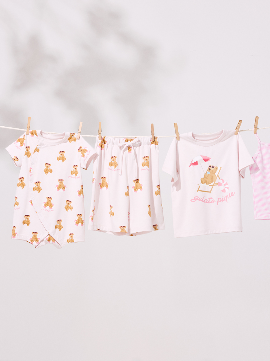 KIDS】【接触冷感】サマーベアワンポイントTシャツ(カットソー＆T