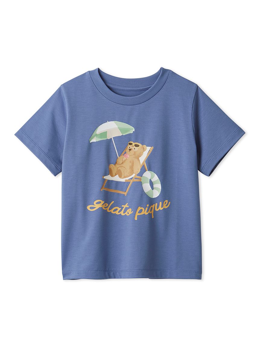 KIDS】【接触冷感】サマーベアワンポイントTシャツ(カットソー＆T