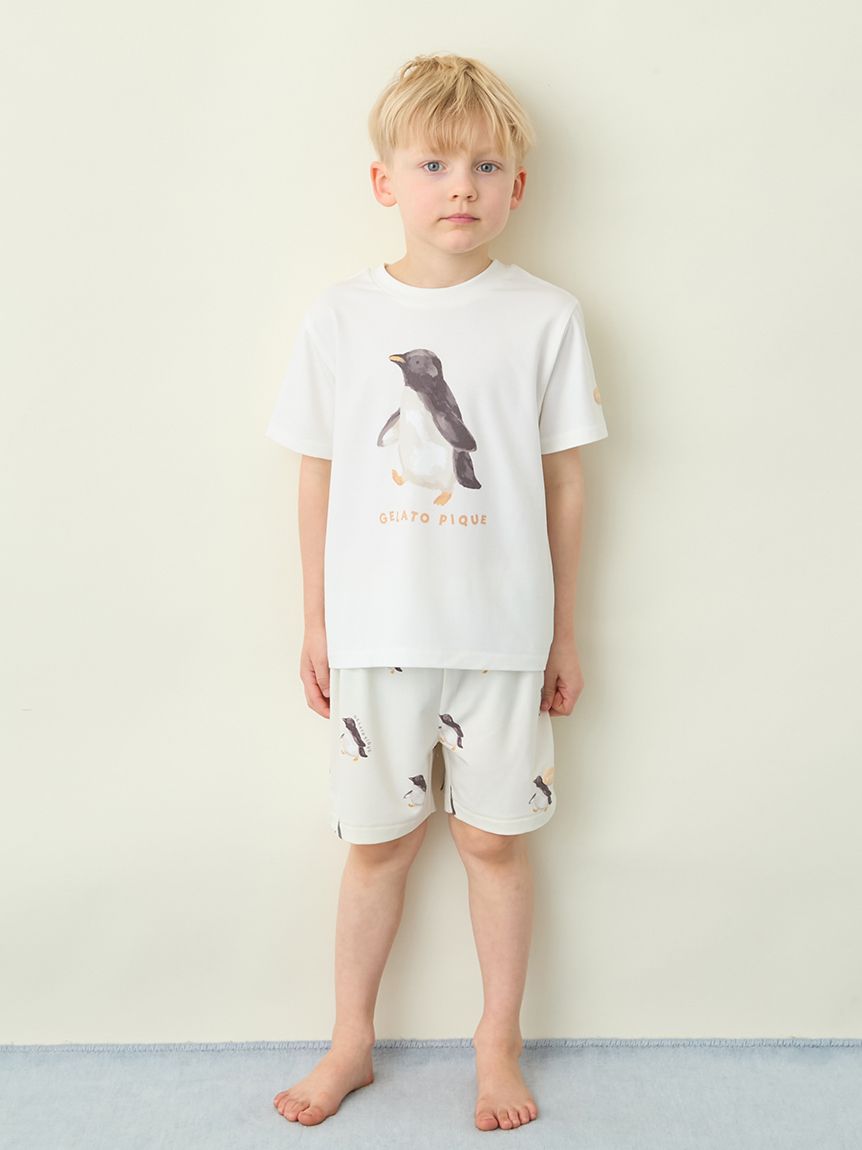 KIDS】【接触冷感】シーアニマル柄ワンポイントTシャツ(カットソー＆T