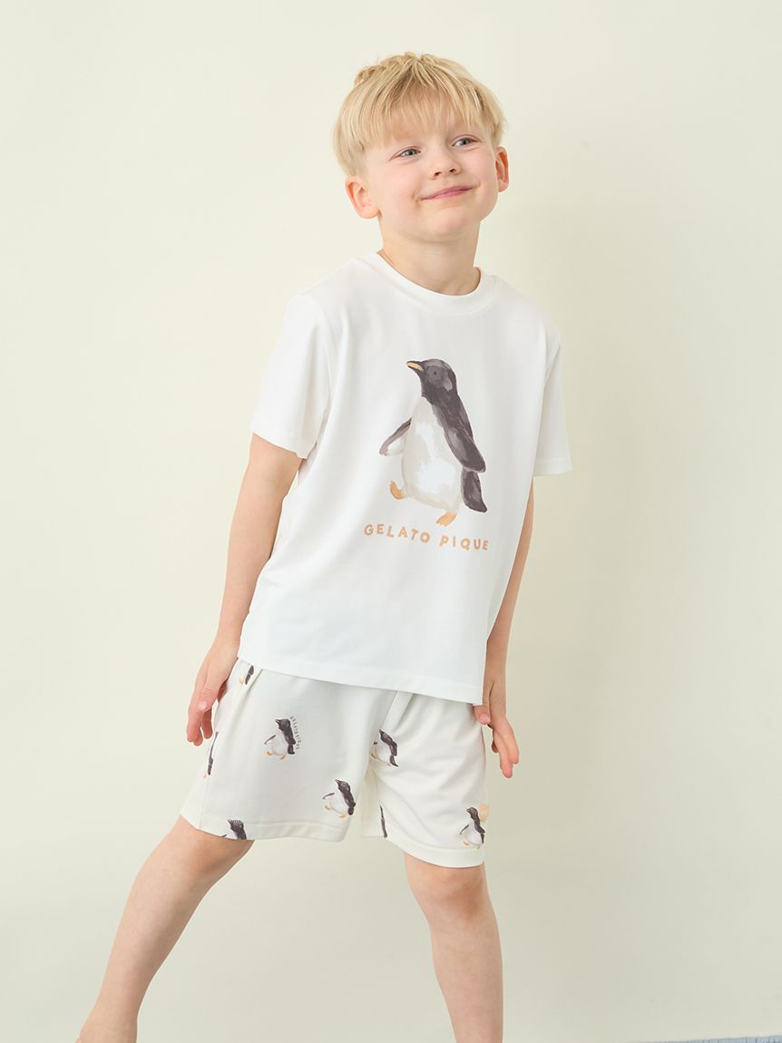 KIDS】【接触冷感】シーアニマル柄ワンポイントTシャツ(カットソー＆T