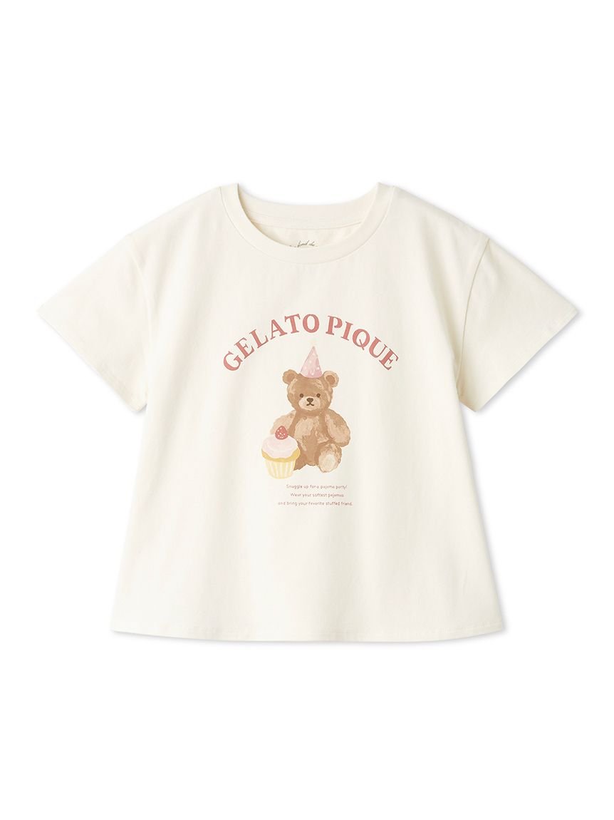 KIDS】パジャマパーティーワンポイントフレアTシャツ(カットソー＆T