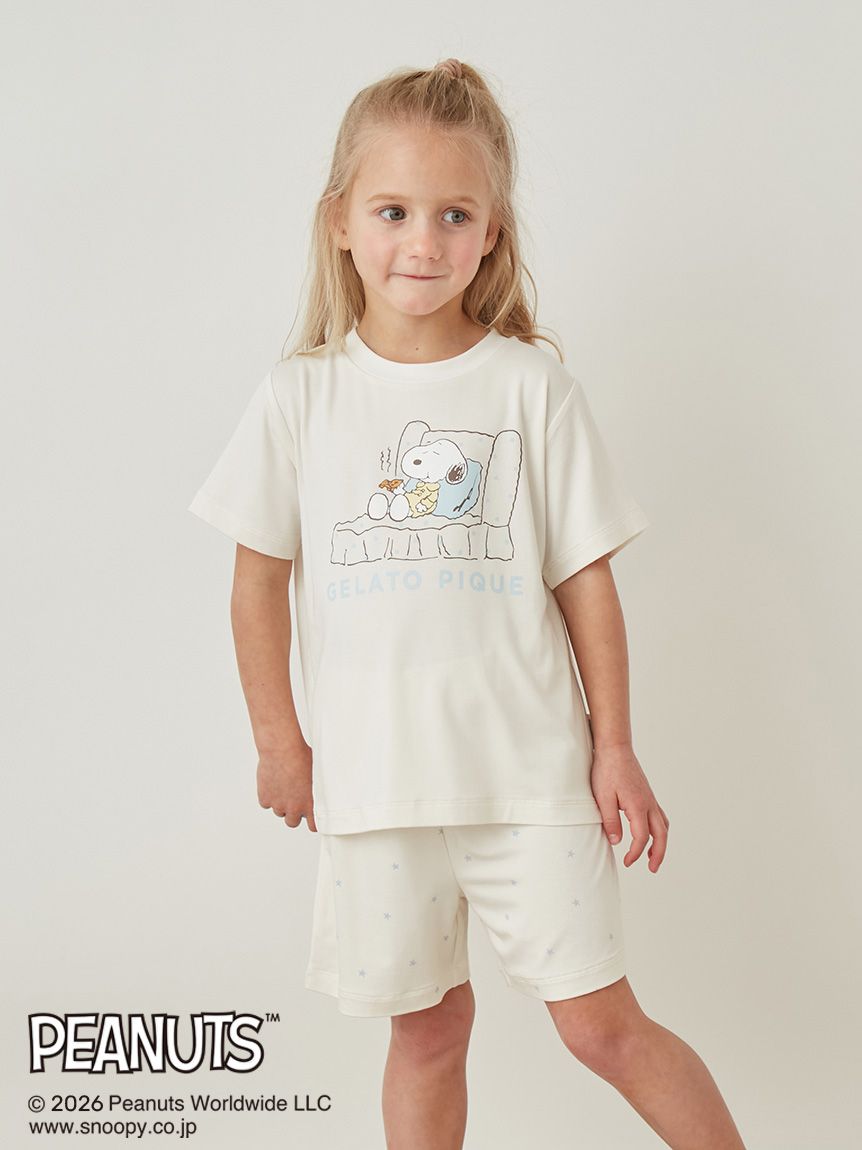 PEANUTS】【KIDS】【接触冷感】ワンポイントTシャツ(カットソー＆T
