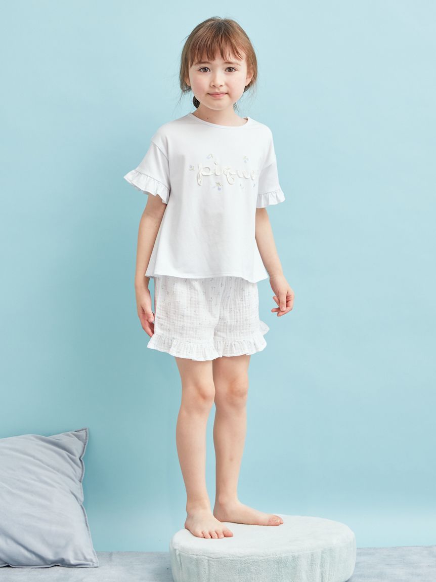 販路限定】【KIDS】リトルフラワー柄ガーゼショートパンツ