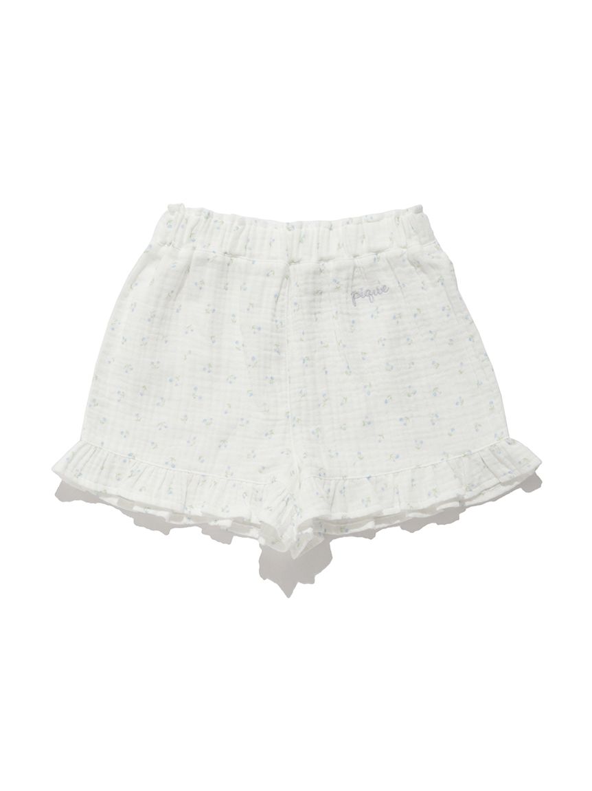【涼しげフェミニン】CHANEL フラワー柄 ショートパンツ m4014.jpg