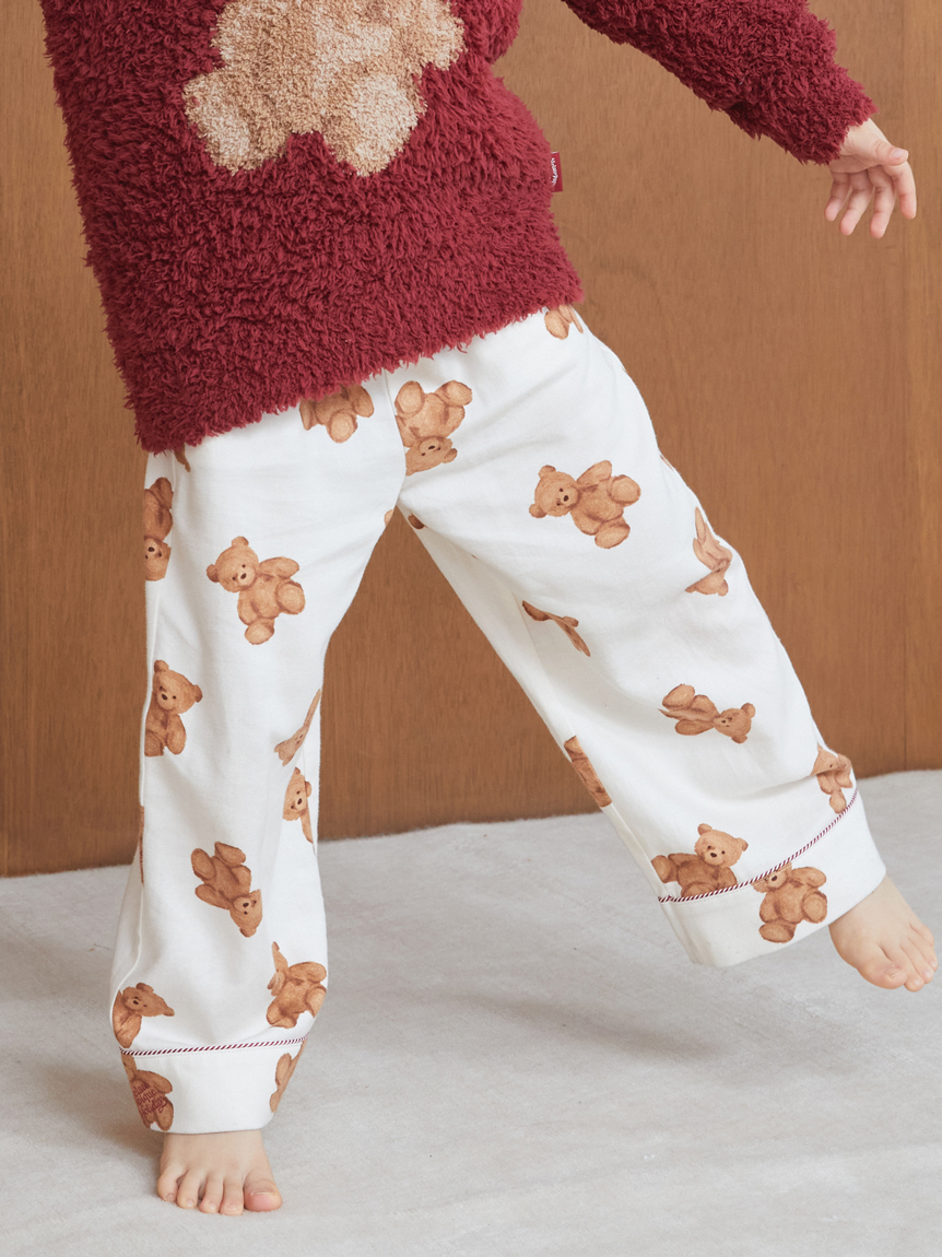 HOLIDAY】【KIDS】ベア柄ネルロングパンツ(ロングパンツ)｜ルーム