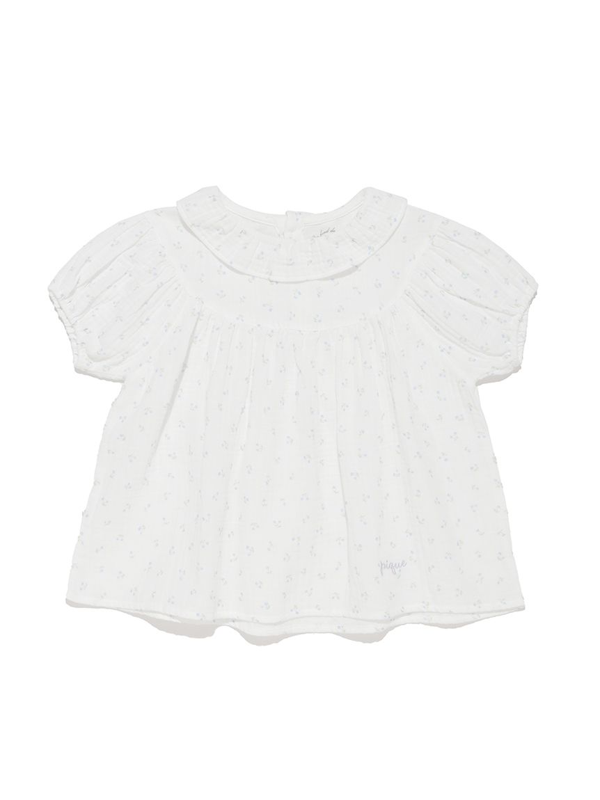 販路限定】【KIDS】リトルフラワー柄ガーゼプルオーバー