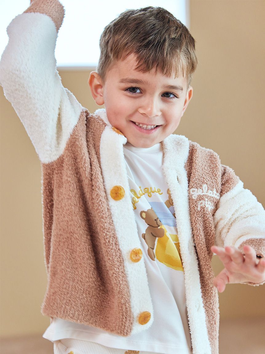 ジェラートピケ ジェラピケ キッズ ベビモコ 120-130 KIDS】ベビモコはちみつベアピケジャン(パーカ)｜ルームウェア