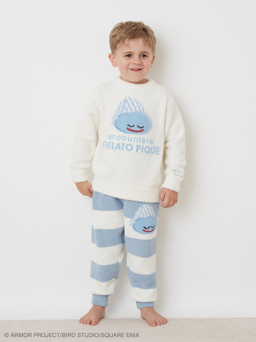 ジェラピケ×ドラクエ ベビモコ プルオーバー&ボーダー ロングパンツ スライム ドラゴンクエスト】【メンズ】ベビモコプルオーバー&ボーダー