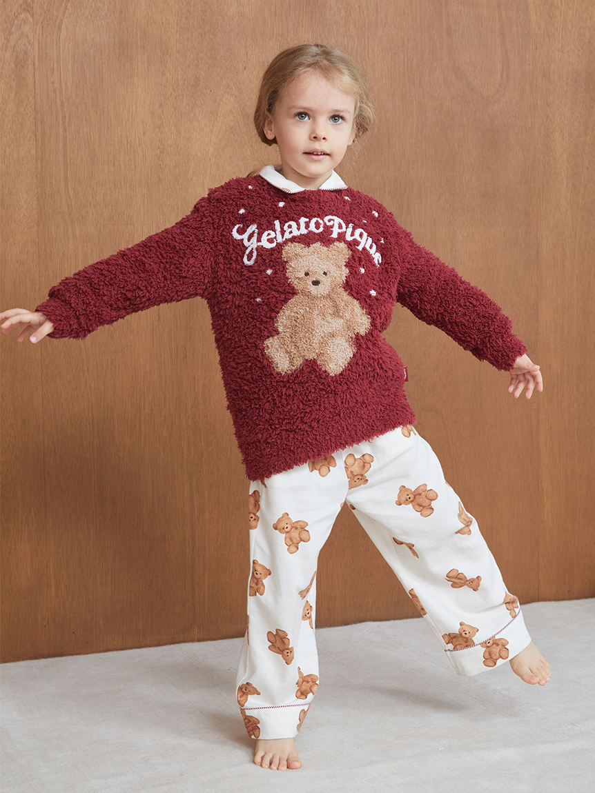 ジェラートピケ ジェラートスノーベアプルオーバー【RED】 gelato pique/ジェラート ピケ】【HOLIDAY】【BABY】ジェラートスノー